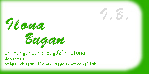 ilona bugan business card